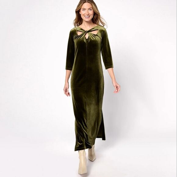 Attitudes by Renee Dresses & Skirts - Attitudes by Renee Velvet Midi Dress Womens L Whimsigoth Witchy Holiday Party